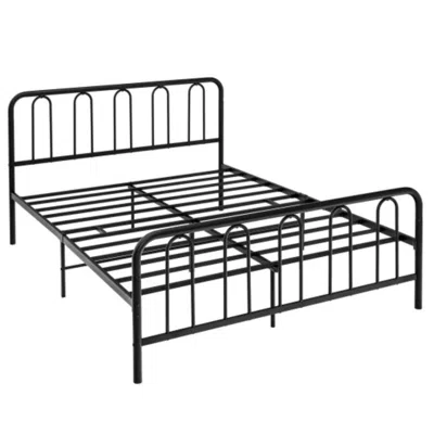 Hivvago Full/queen Size Metal Bed Frame With Headboard And Footboard-queen Size