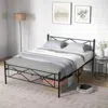 Hivvago Full/queen Size Metal Platform Bed Frame With Headboard And Footboard-queen Size