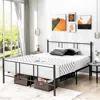 Hivvago Full/queen Size Platform Bed Frame With High Headboard-queen Size