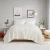 Hivvago Full/queen Size Reversible Soft Sherpa Faux Fur 3-piece Comforter Set In Ivory In White