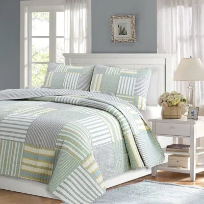 Hivvago Full/queen Size Soft Reversible Patches 100% Cotton Quilt Set In Multi