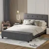 Hivvago Full/queen/twin Upholstered Bed Frame With Ottoman Storage-queen Size