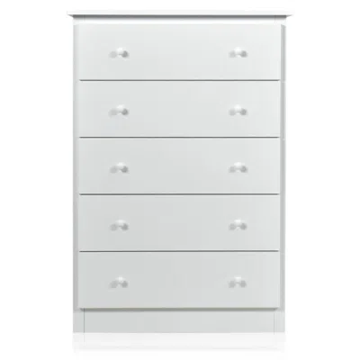 Hivvago Functional Storage Organized Dresser With 5 Drawer-white