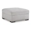 Hivvago Gaby Low Profile Ottoman With Storage, Locking Wheels, Gray 37 Inch In Gray