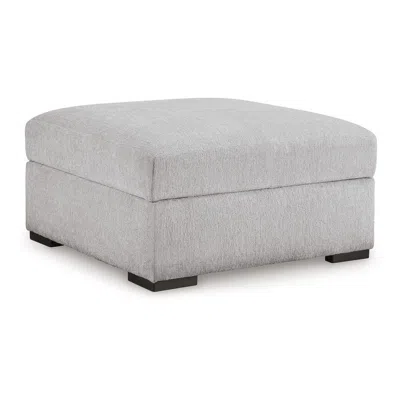 Hivvago Gaby Low Profile Ottoman With Storage, Locking Wheels, Gray 37 Inch