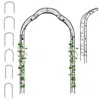 Hivvago Garden Arch Arbor Trellis For Climbing Plants Roses Vines-black