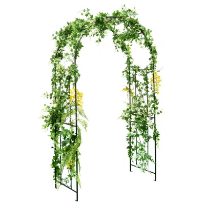Hivvago Garden Arch Arbor Trellis Patio Plant Stand Rack Archway
