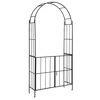 Hivvago Garden Arch Arbor Trellis With Gate Patio Plant Stand Archway-black