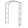 Hivvago Garden Arch Arbor Trellis With Gate Patio Plant Stand Archway-black