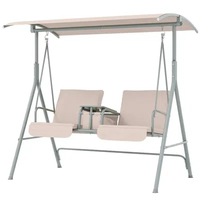 Hivvago Garden Porch Swing Chair In Pink
