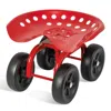 Hivvago Garden Rolling Workseat With 360â° Swivel Seat And Adjustable Height