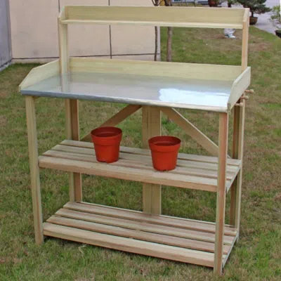 Hivvago Garden Wooden Plant Bench Work Station