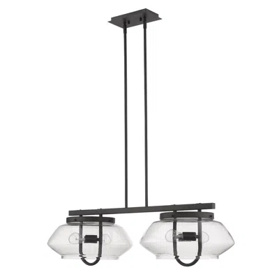 Hivvago Garner 4-light Oil-rubbed Bronze Island Pendant In Black