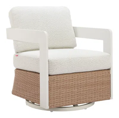Hivvago Gelo Swivel Chair White & Brown