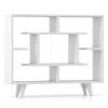 Hivvago Geometric Bookcase With Anti-tipping Kit And Storage Shelving Unit