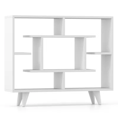 Hivvago Geometric Bookcase With Anti-tipping Kit And Storage Shelving Unit
