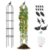 Hivvago Giantex 2-pack Garden Obelisk Trellis For Climbing Plants-black