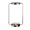Hivvago Gizo 21 Inch Table Lamp, Led Light, Wireless Charging, Metal Base, Brass In Silver