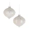 Hivvago Glamorous Onion Ornament (set Of 6) In White