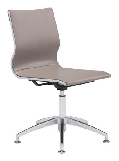 Hivvago Glider Conference Chair Taupe In Gray