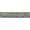 Hivvago Glittered Merry Christmas Wired Ribbon 4" X 5 Yds. In Green