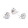 Hivvago Glittered Winter Bird With Scarf (set Of 6) In White