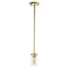 Hivvago Antiqued Brass And Clear Cylinder Iron Ceiling Light With Clear Shades In Gold