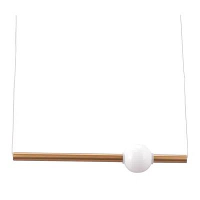 Hivvago Gold And White Kitchen Island Metal Led Chandelier
