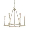 Hivvago Gold Candle Style Six Light Metal Dimmable Chandelier In Gold