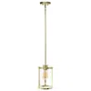 Hivvago Antiqued Brass Cylinder Iron Ceiling Light With Antiqued Brass Shades In Gold