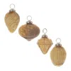 Hivvago Gold Holiday Ornaments (set Of 8) In Brown
