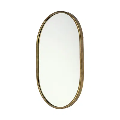 Hivvago Gold Oval Accent Metal Mirror