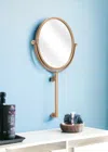 Hivvago Gold Round Wall Mount Mirror In Gold