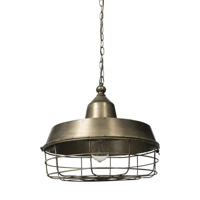 Hivvago Gold Single Metal Dimmable Ceiling Light With Gold Shades In Brown