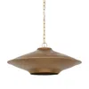 Hivvago Gold Single Metal Dimmable Ceiling Light With Gold Shades In Brown