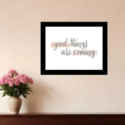 Hivvago Good Things Are Coming Black Framed Print Wall Art