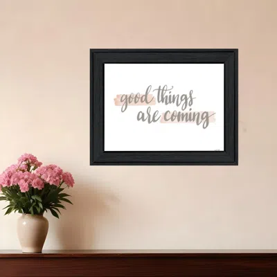 Hivvago Good Things Are Coming Black Framed Print Wall Art In Multi