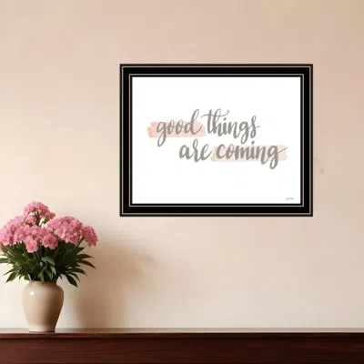 Hivvago Good Things Are Coming Black Framed Print Wall Art