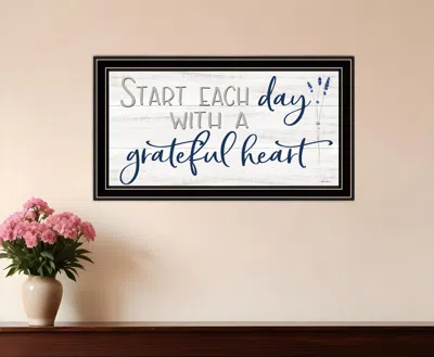 Hivvago Grateful Heart Black Framed Print Wall Art