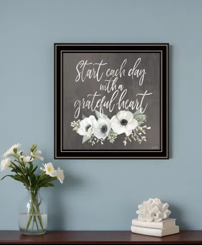 Hivvago Grateful Heart Black Framed Print Wall Art