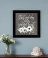 Hivvago Grateful Heart Black Framed Print Wall Art In Gray