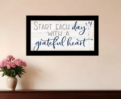 Hivvago Grateful Heart Black Framed Print Wall Art In Multi