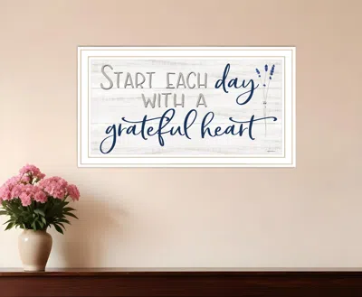 Hivvago Grateful Heart White Framed Print Wall Art