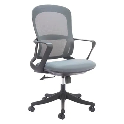 Hivvago Gray And Black Adjustable Height Swivel Rolling Office Chair