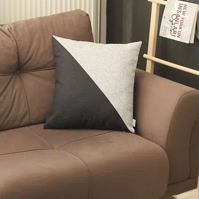 Hivvago Gray And Black Diagonal Decorative Throw Pillow In Multi