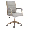 Hivvago Gray And Bronze Adjustable Height Swivel Rolling Office Chair In Gray
