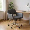 Hivvago Gray And Silver Adjustable Height Swivel Rolling Office Chair In Gray