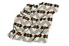 Hivvago Gray Knitted Sherpa Geometric Reversable Throw In Gray