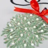 Hivvago Gray What Happens Under The Mistletoe Throw Pillow In Green