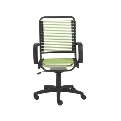 Hivvago Green And Black Adjustable Swivel Bungee Rolling Office Chair